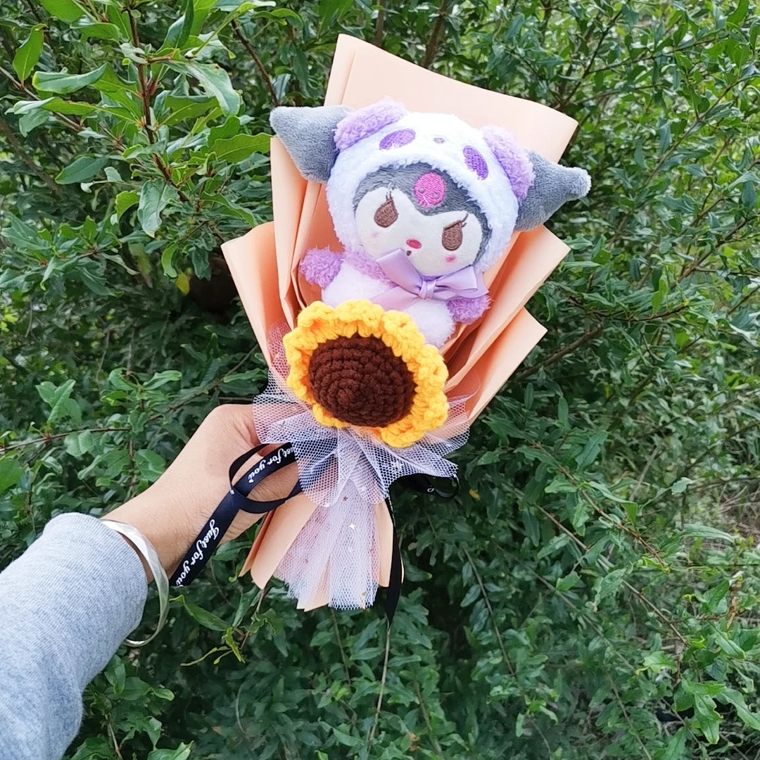 Sanrio Kuromi Plush Bouquet with Sunflower