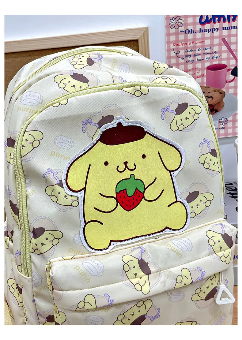 Student Canvas Backpack with Sanrios 