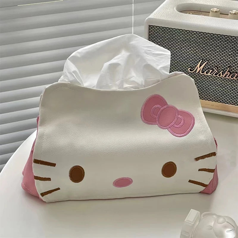 Sanrio Hello Kitty Tissue Box Cover in Pink and White