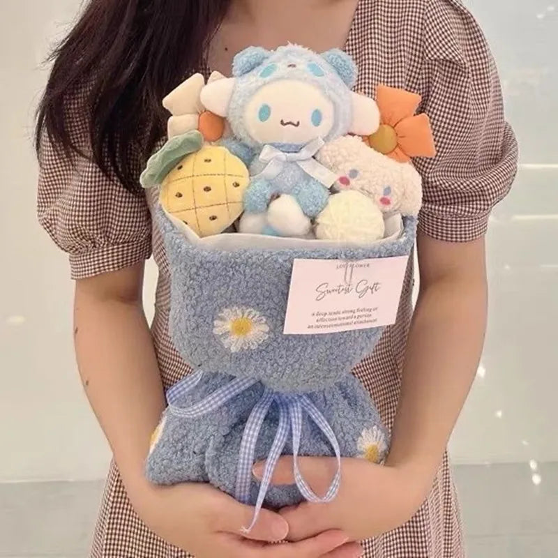 Sanrio Kawaii Doll Bouquet Kuromi | Cinnamoroll | MyMelody | Pompompurin | Hello Kitty