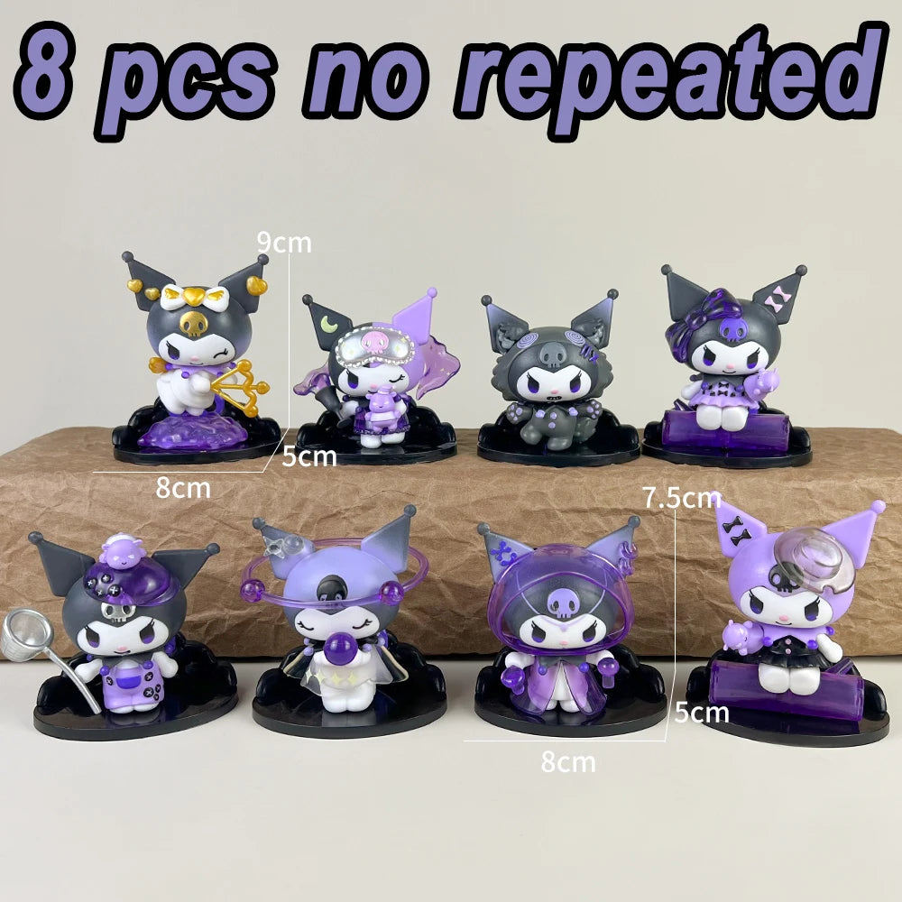 Werewolf Killing Series Sanrio Kuromi Figure Toy Set (8Pcs)