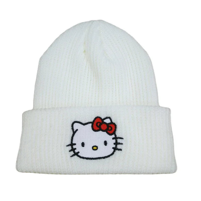 Wool Knit Cap featuring Sanrio Hello Kitty Embroidery | Couple's Hat