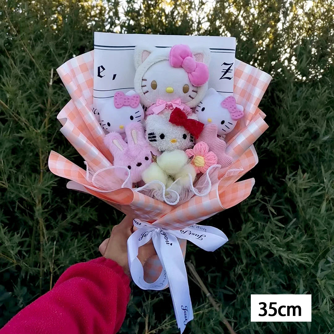 Sanrio Hello Kitty Plush Bouquet | Kawaii Hello Kitty Plush Bouquet with Flower