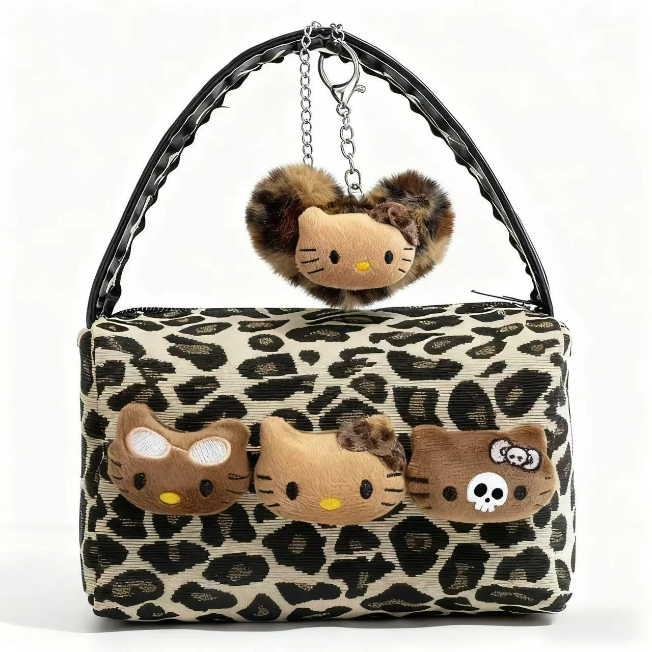 Hello Kitty Cute Leopard Love Keychain