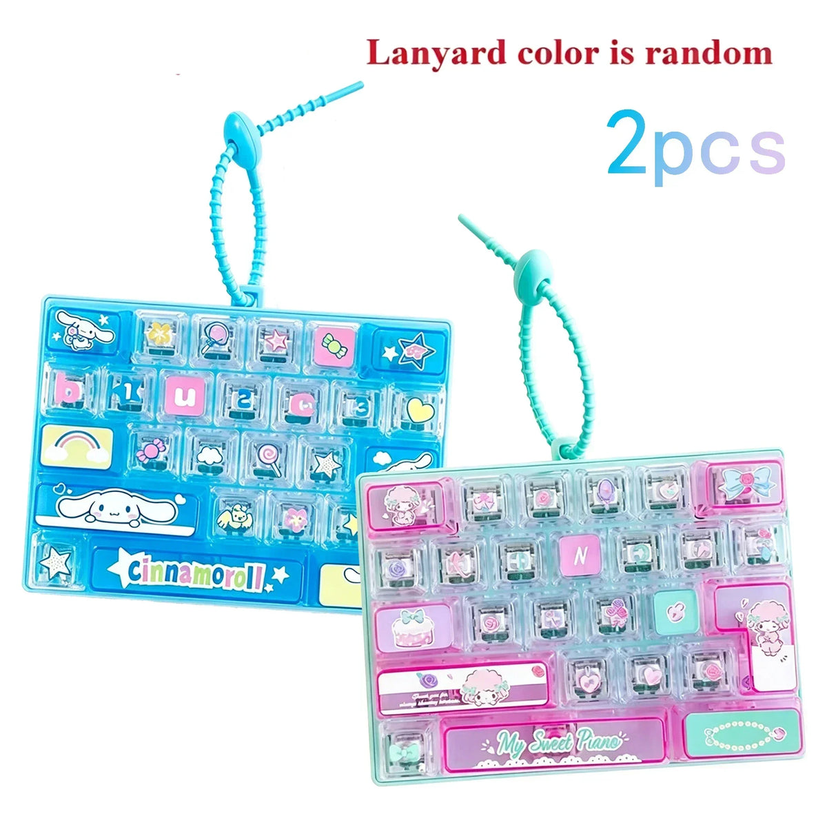 Sanrio Cute Clicky Keyboard Keychain | 26 Keys