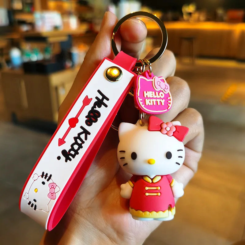 3D Hello Kitty Keychain in Cheongsam