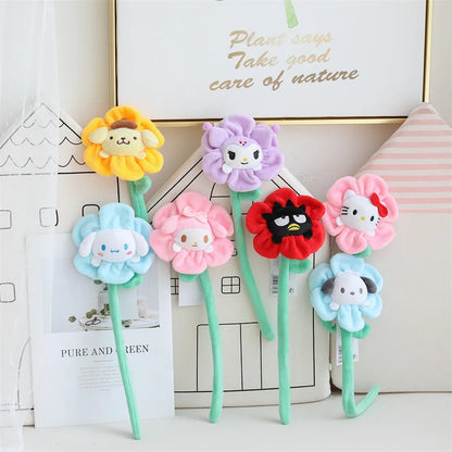 Cinnamoroll Multifunctional Sunflower Plush Band | Kawaii flair to your hair, keys, or wrist