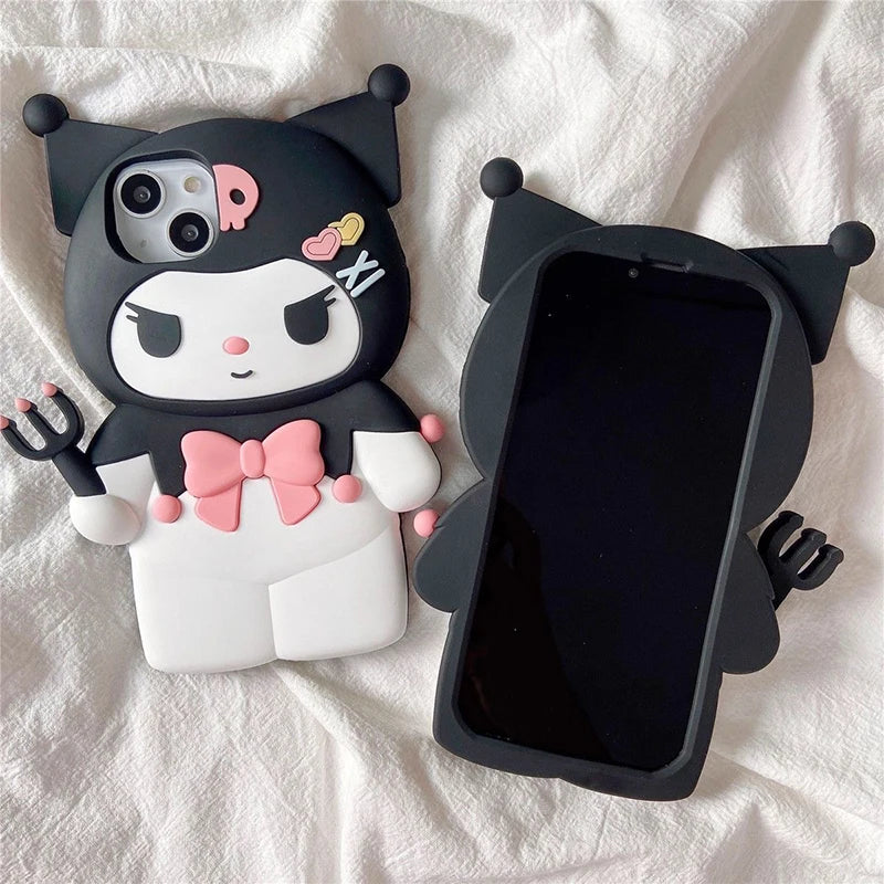 Sanrio Black Kuromi 3D Silicone Phone Cover