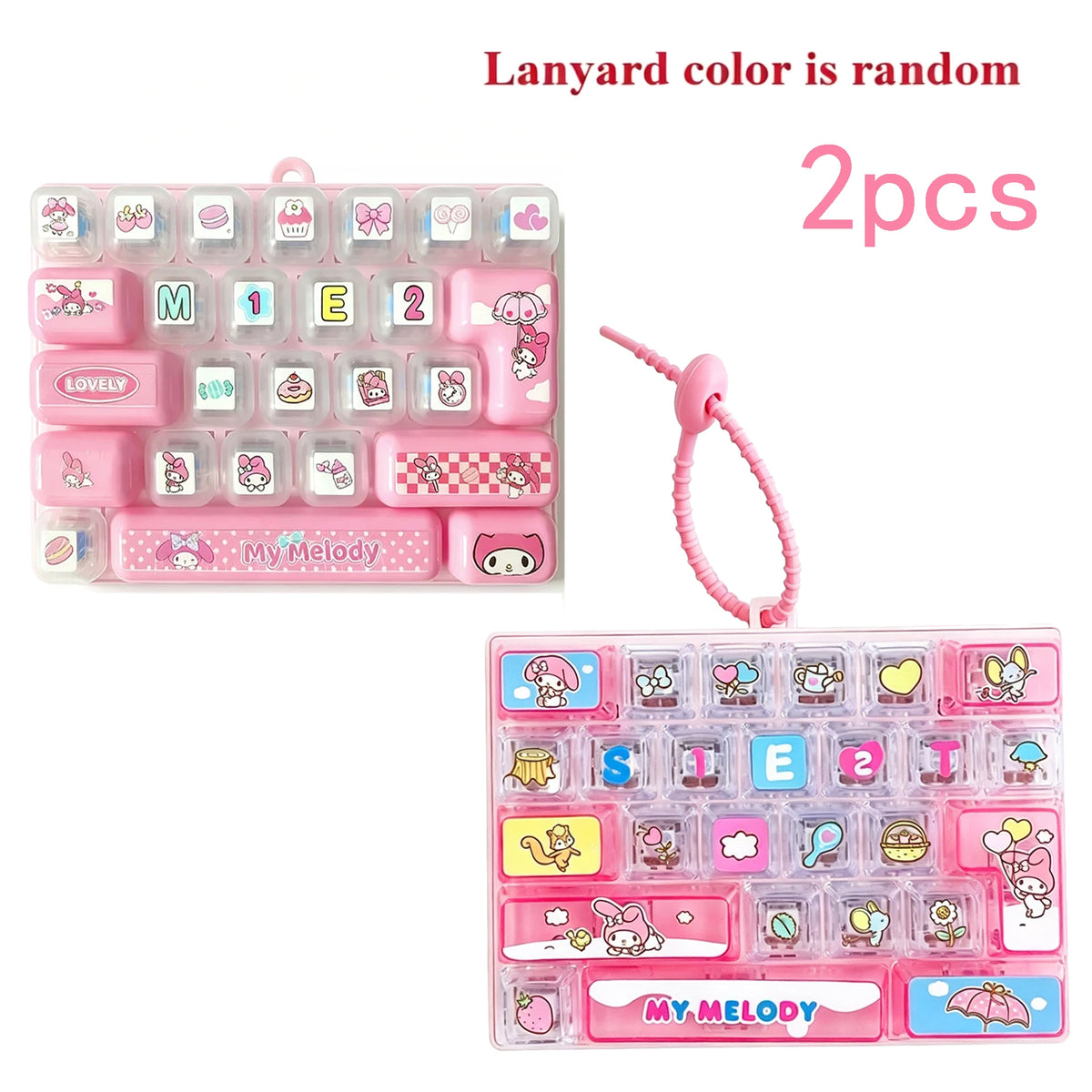 Sanrio Cute Clicky Keyboard Keychain | 26 Keys