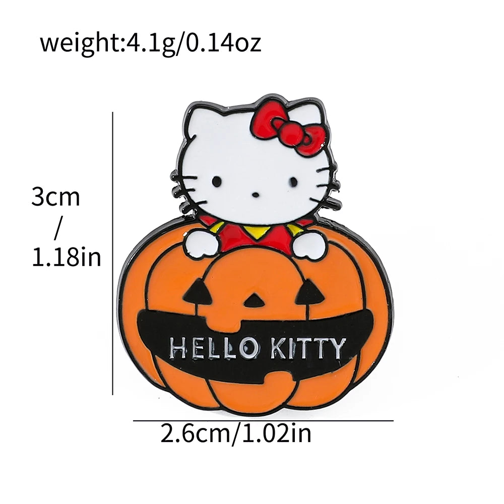 Sanrio Hello Kitty Pumkin Halloween Brooches 