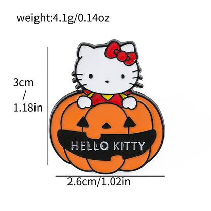 Sanrio Hello Kitty Pumkin Halloween Brooches 