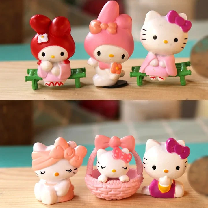 42658501034124Sanrio Hello Kitty Figure & Melody Toy | 6pcs Set Figurine