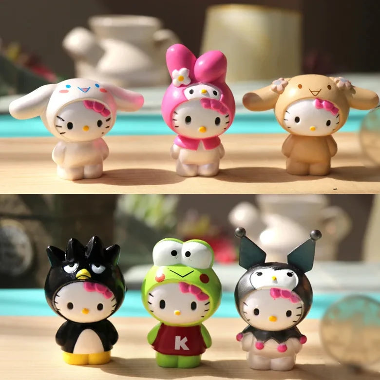 Sanrio Hello Kitty & friends Figure Toy | 6pcs Set Figurine 