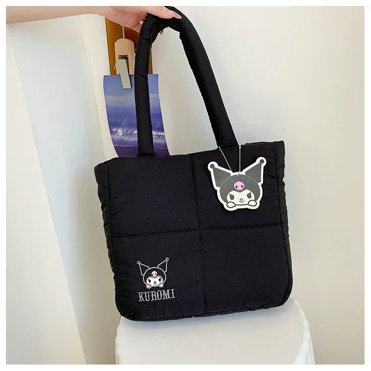 Sanrio Kuromi Puffer Shoulder Bag | Puffy Tote Bag