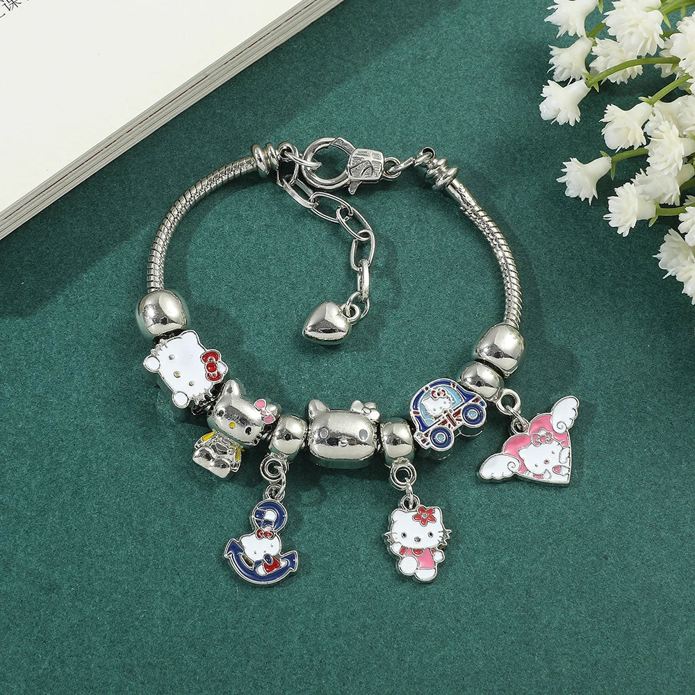 Sanrio Hello Kitty s Metal Beads Charms Bracelet