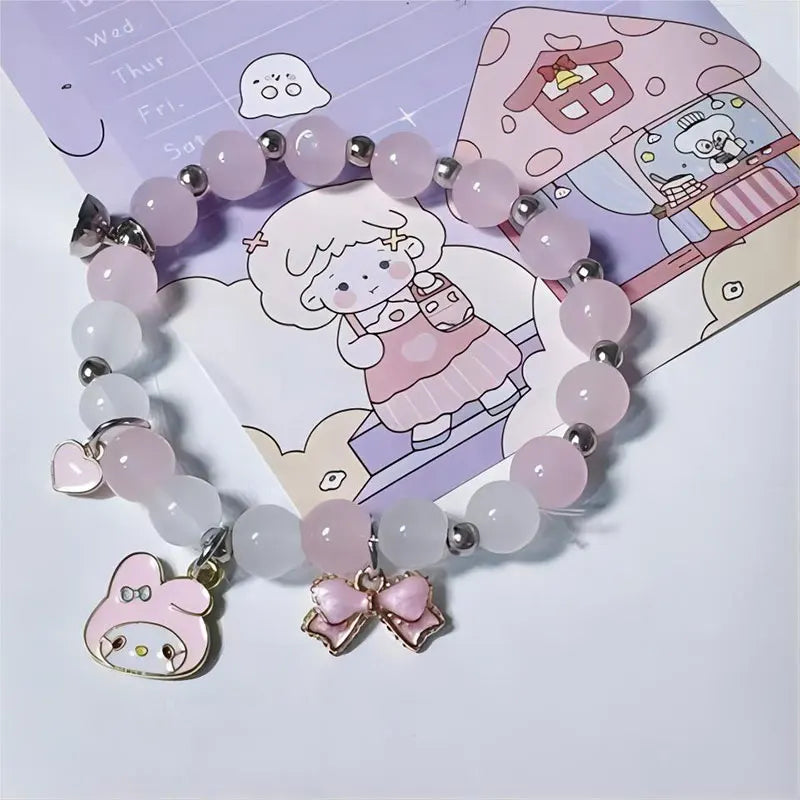 Sanrio My Melody Crystal Beaded Bracelet