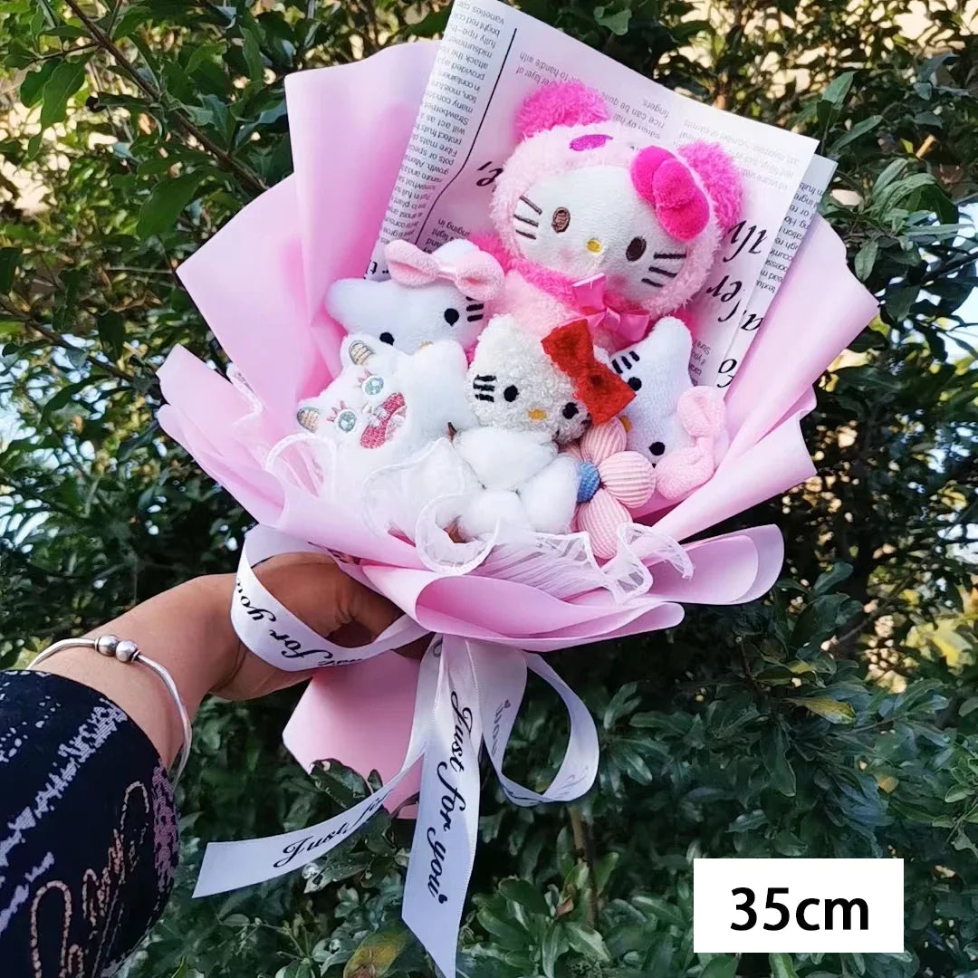 Sanrio Hello Kitty Plush Bouquet | Kawaii Hello Kitty Plush Bouquet with Kitties