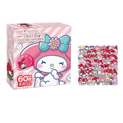 60Pcs Sanrio Melody Stickers