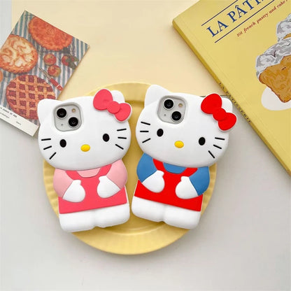 Sanrio Hello Kitty 3D Phone Case | Silicone Soft Back Cover