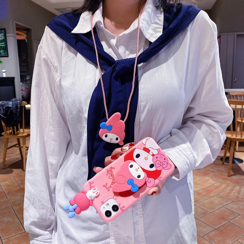 Sanrio My Melody Phone Case With Strap/holder