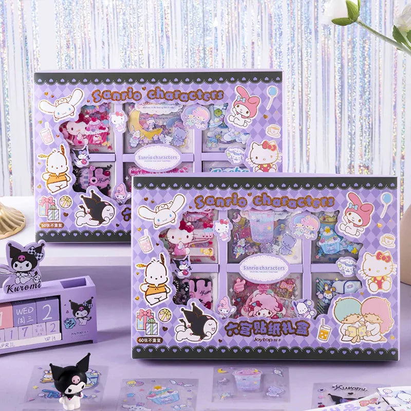 Sanrio Kuromi Stickers Set | Diy Decorative PET Transparent Sticker