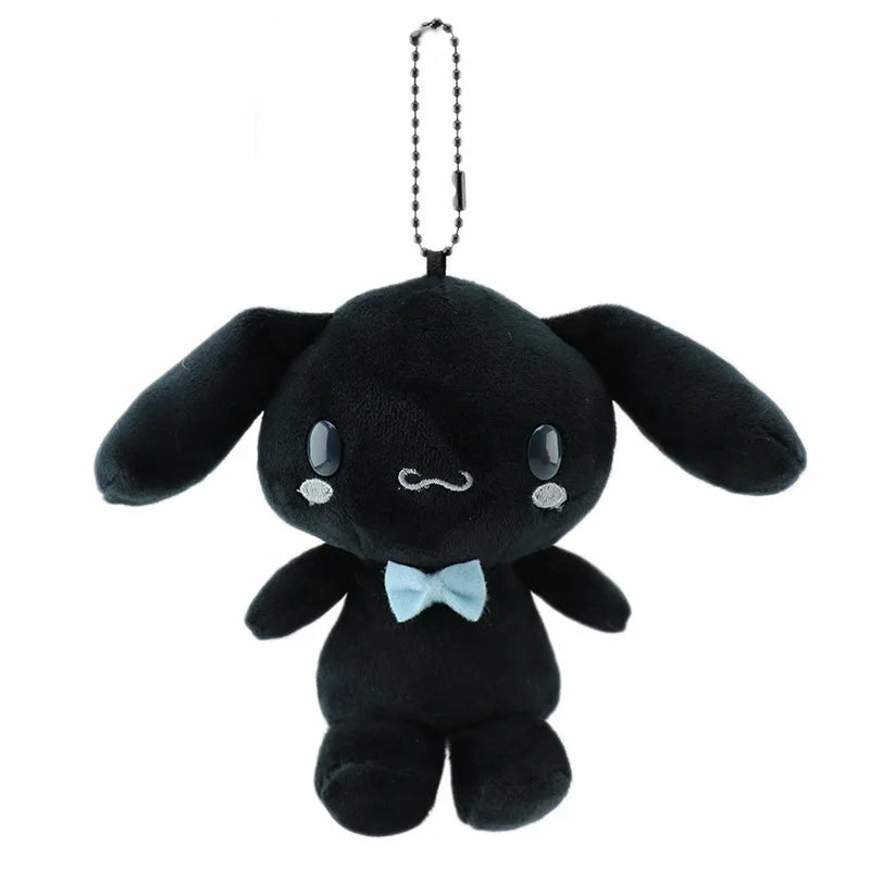 Kawaii Cinnamoroll Plush Toy Keychain by Sanrio in Black