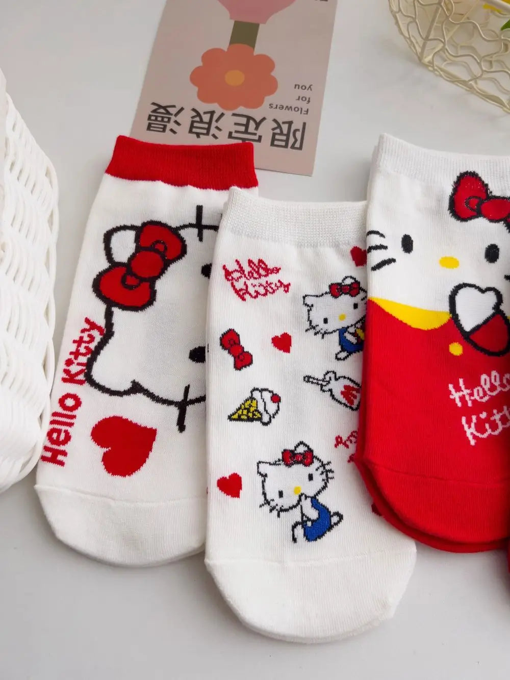 Sweet and Comfortable Korean Style Hello Kitty Socks