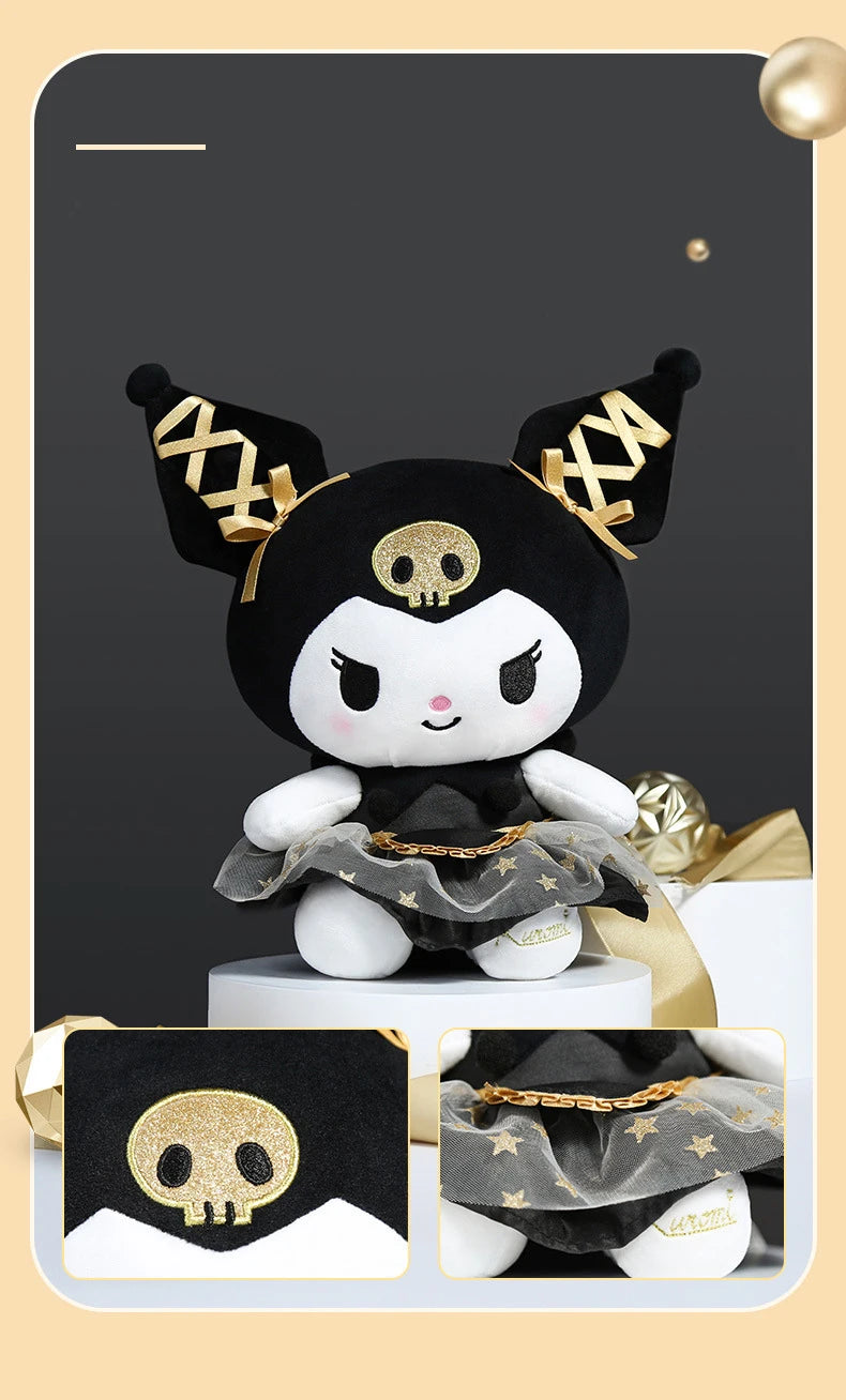 Kuromi Sanrio Black Gold Collection Stuffed Toy