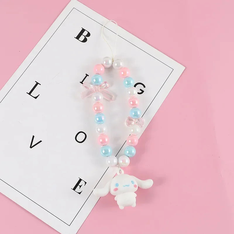 Beaded Sanrio Cinnamoroll Colourful Phone Charm | Phone Case Chain