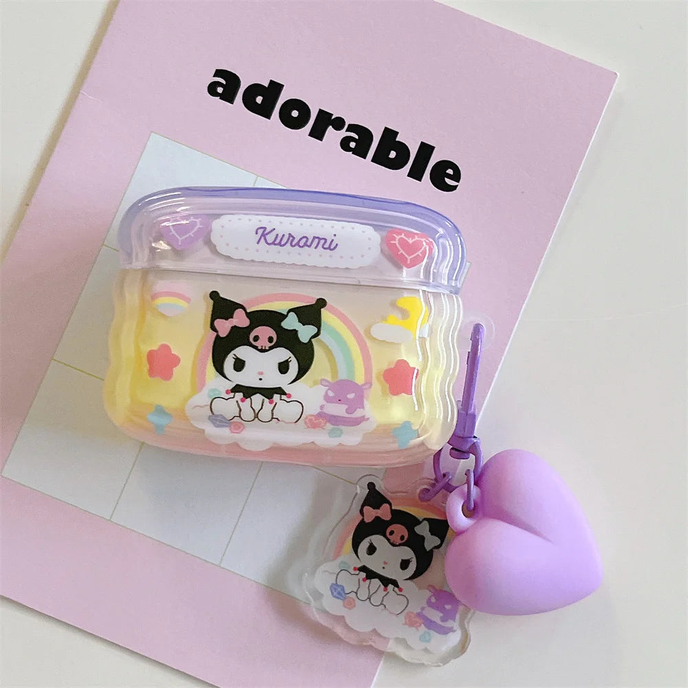 Colorful Sanrio Kuromi AirPods Case for Earphones