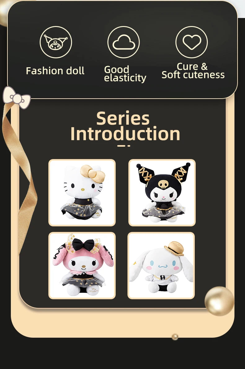 Kuromi Sanrio Black Gold Collection Stuffed Toy