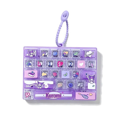 Sanrio Cute Clicky Keyboard Keychain | 26 Keys