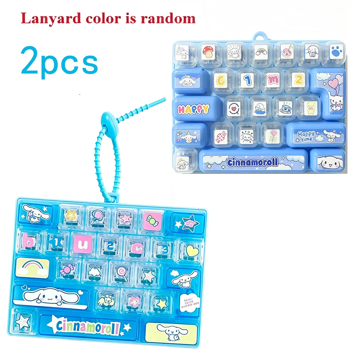 Sanrio Cute Clicky Keyboard Keychain | 26 Keys