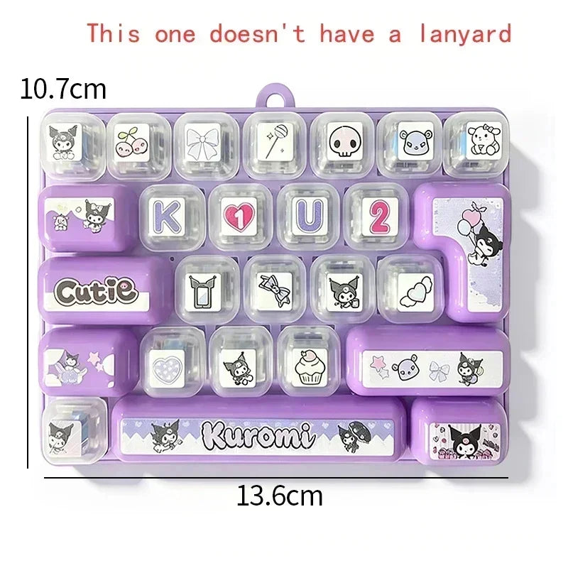 Sanrio Cute Clicky Keyboard Keychain | 26 Keys