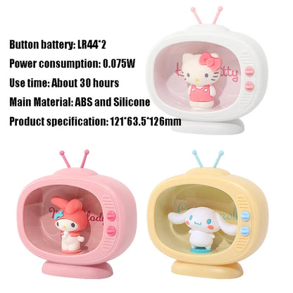 Kawaii Sanrio Cinamoroll Night Light | TV Model 2 in 1 Ambient Light Decoration