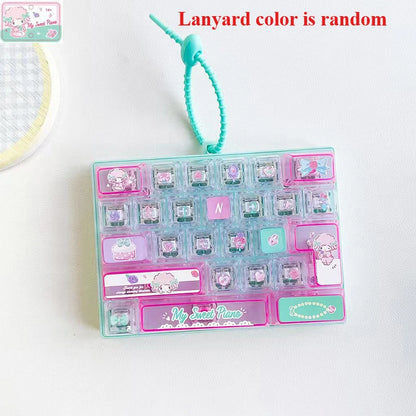 Sanrio Cute Clicky Keyboard Keychain | 26 Keys