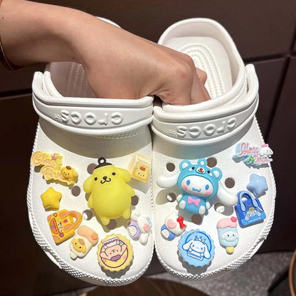 Sanrio LED Shoe Charms | 7-8 Piece Set with Kuromi, My Melody, Cinnamoroll, Pochacco, Pompompurin