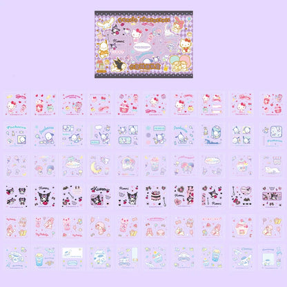 Sanrio Kuromi Stickers Set | Diy Decorative PET Transparent Sticker