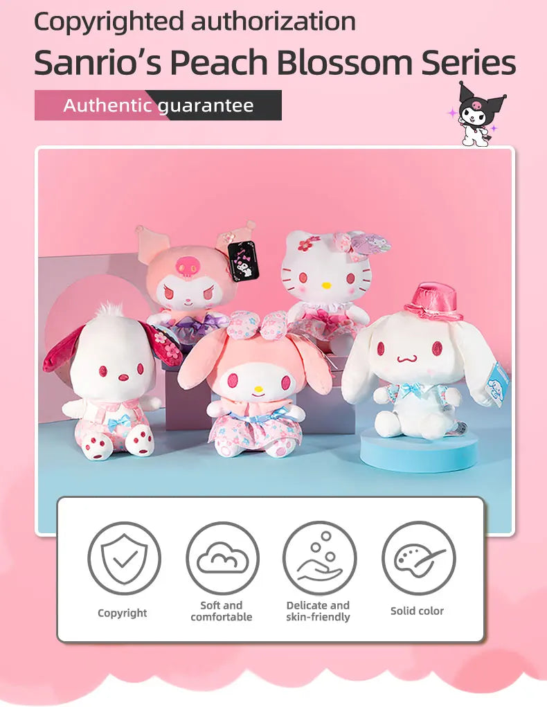 Kuromi Sanrio Peach Blossom Series Stuffed Toy