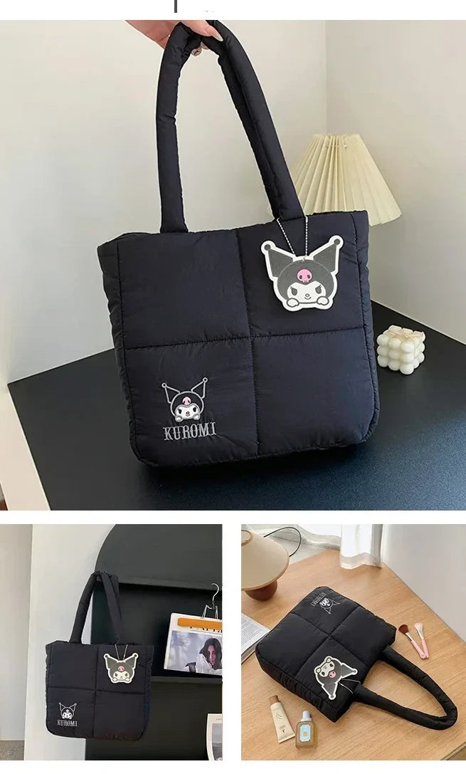 Sanrio Kuromi Puffer Shoulder Bag | Puffy Tote Bag