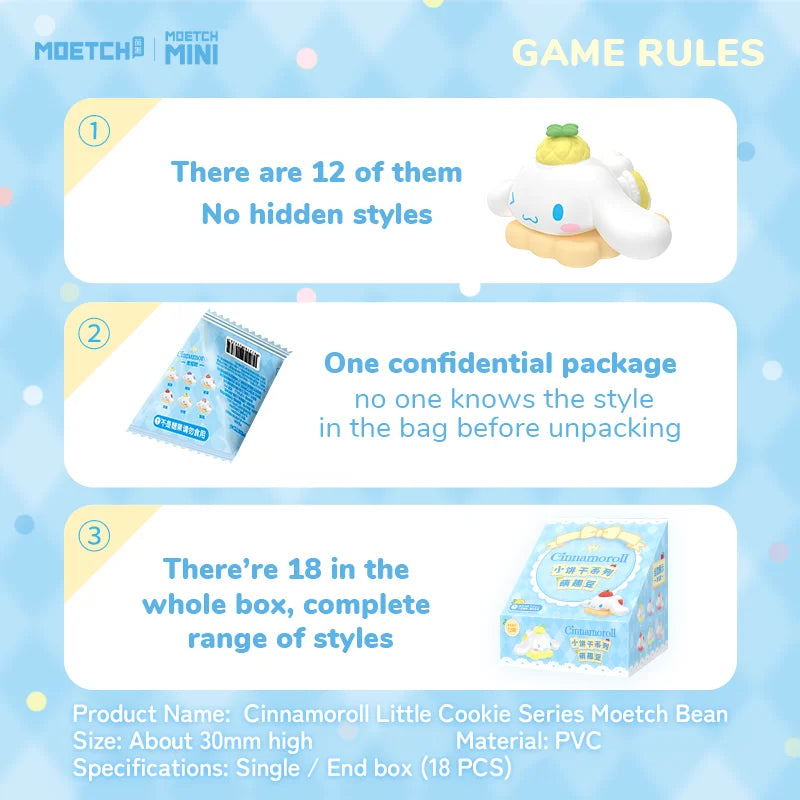 Sanrio Cinnamoroll Moetch Mini Blind Box | Little Cookies Series Moetch Bean