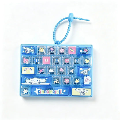 Sanrio Cute Clicky Keyboard Keychain | 26 Keys