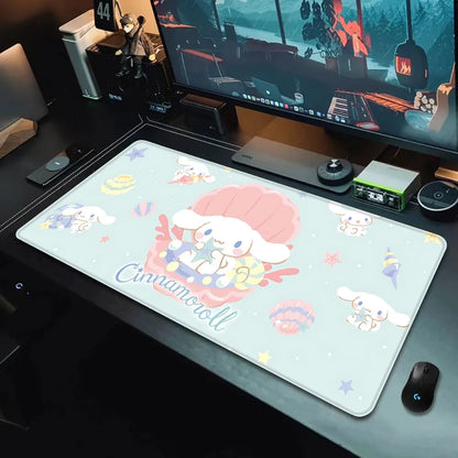 Cute Cinnamoroll Mousepad HD Printing Computer Gamers Locking Edge Non-slip Mouse Pad XXL90x40cm Keyboard PC Desk Pad