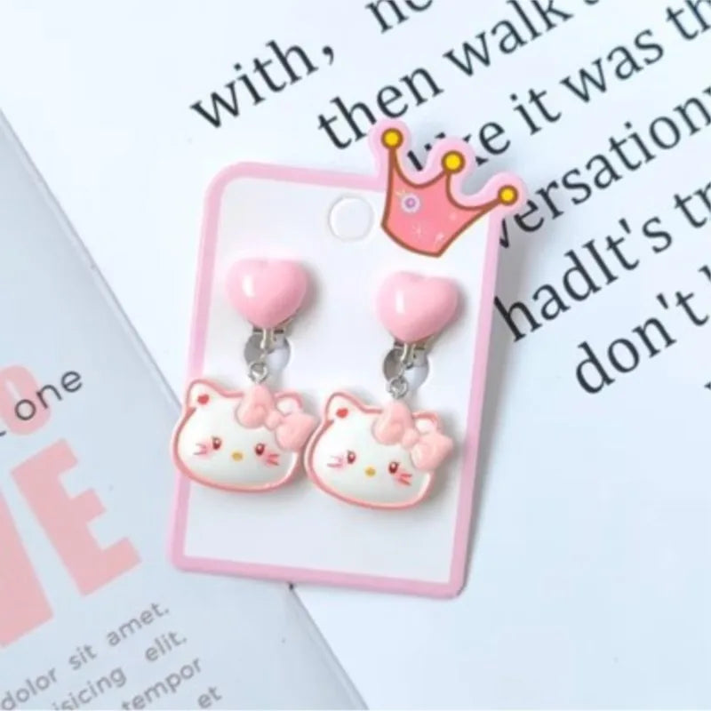 Pair of Sanrio Hello kitty Ear Clips – Stylish No-Piercing Design