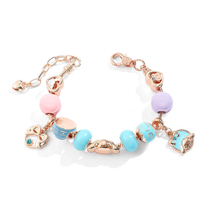 Sanrio Cinnamoroll Bracelet with Colourful Enamel Bead Bangle