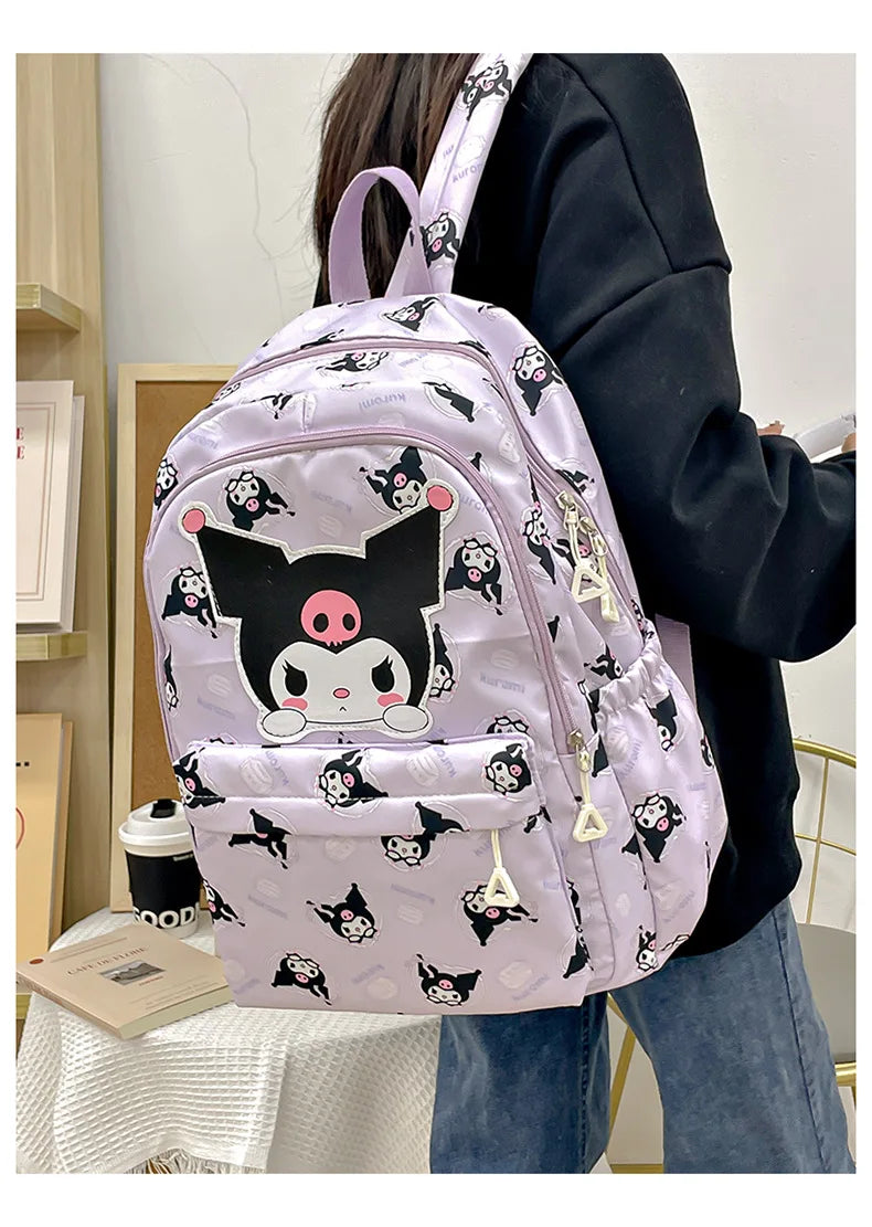 Spacious Kuromi Canvas Backpack |