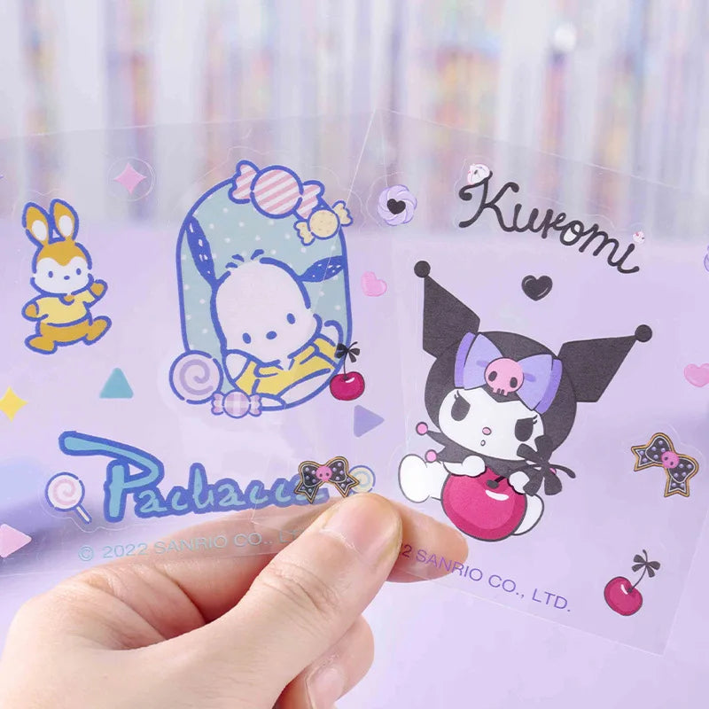 Sanrio Kuromi Stickers Set | Diy Decorative PET Transparent Sticker