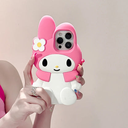 My Melody 3D Kawaii Soft Silicone Phone Case | Shockproof Design