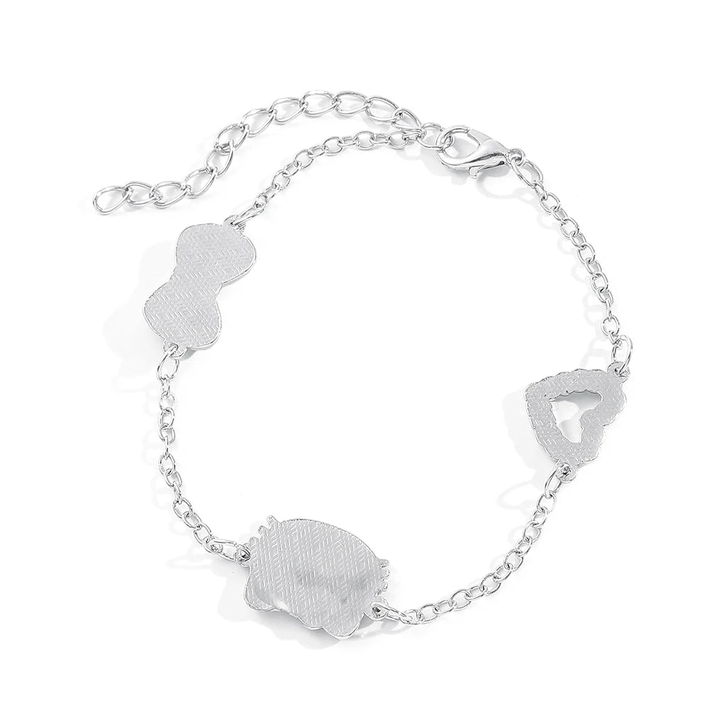 Sanrio Hello Kitty Bracelet with Heart & Bow-knot Charm