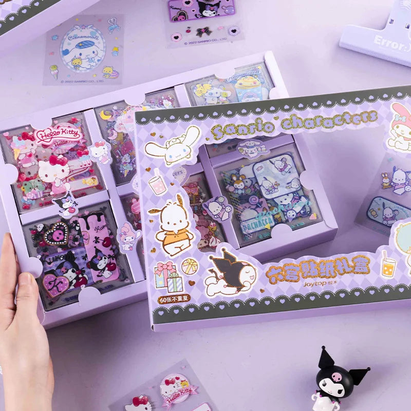 Sanrio Kuromi Stickers Set | Diy Decorative PET Transparent Sticker